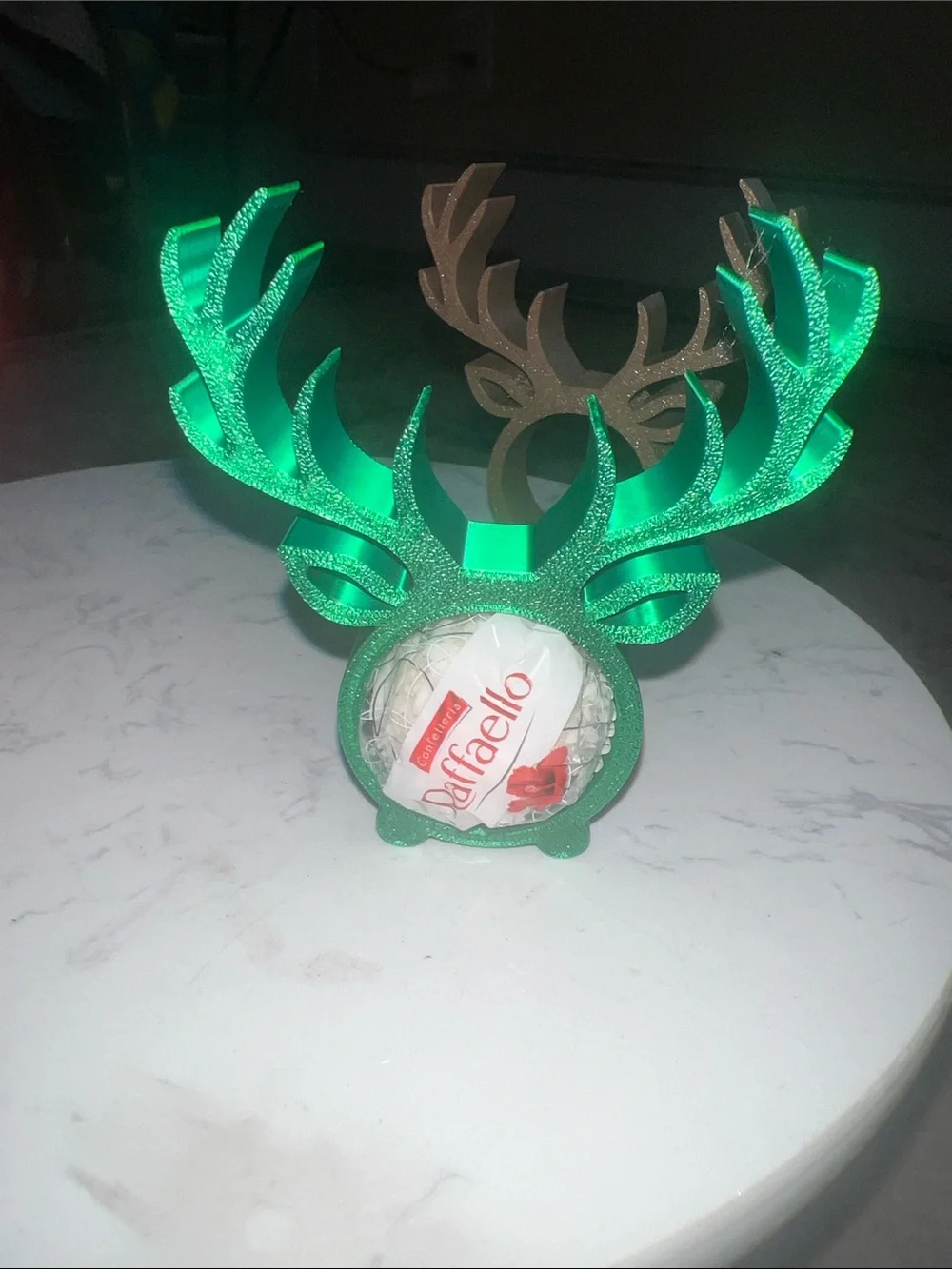 3d printed deer antler chocolate holder/napkin ring